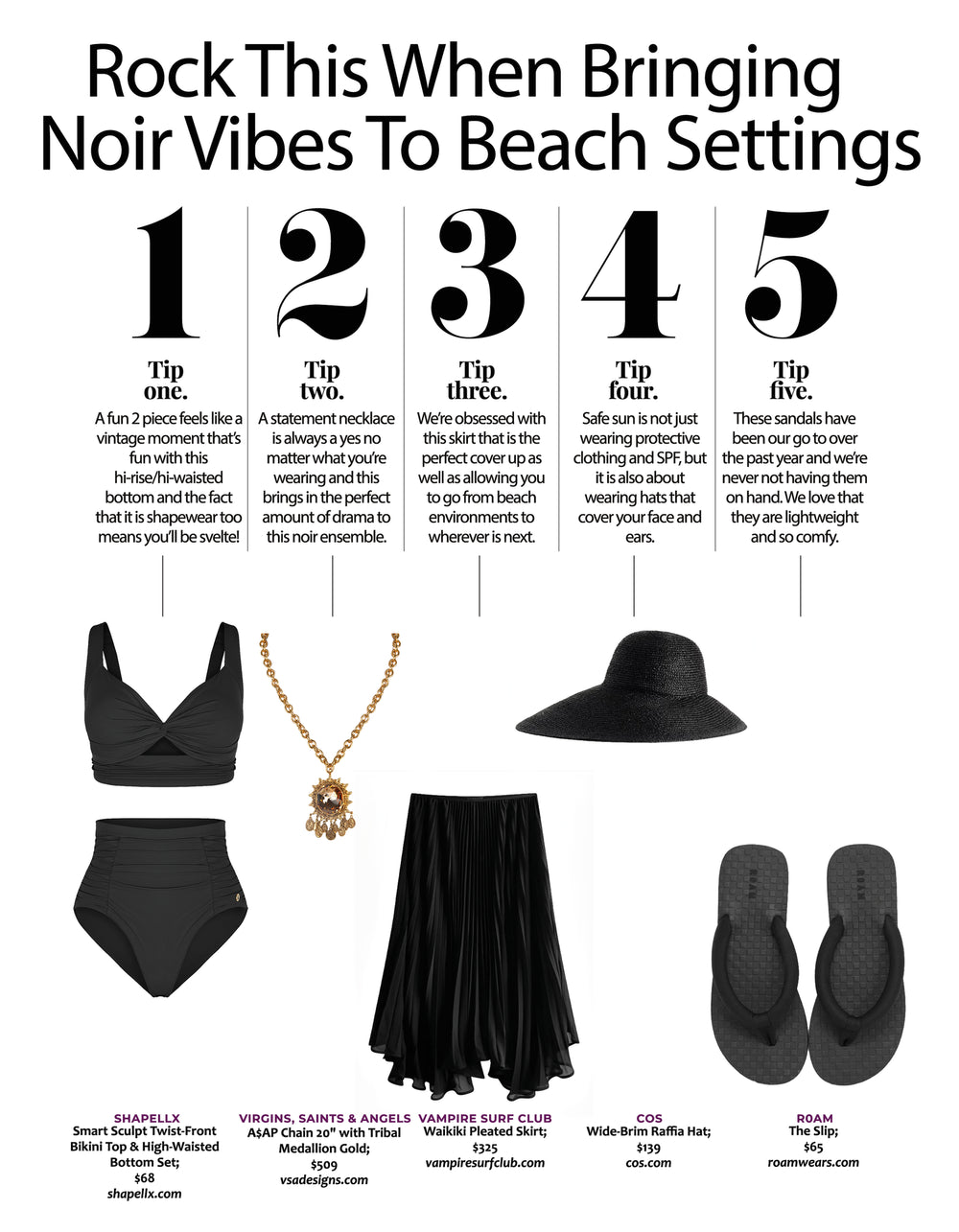 Rock This When: Bringing Noir Vibes to Beach Settings